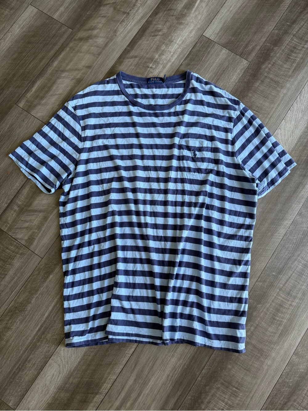 Polo Ralph Lauren Men's Classic Striped Jersey T-Shirt with Pocket Sz 2XL Cotton